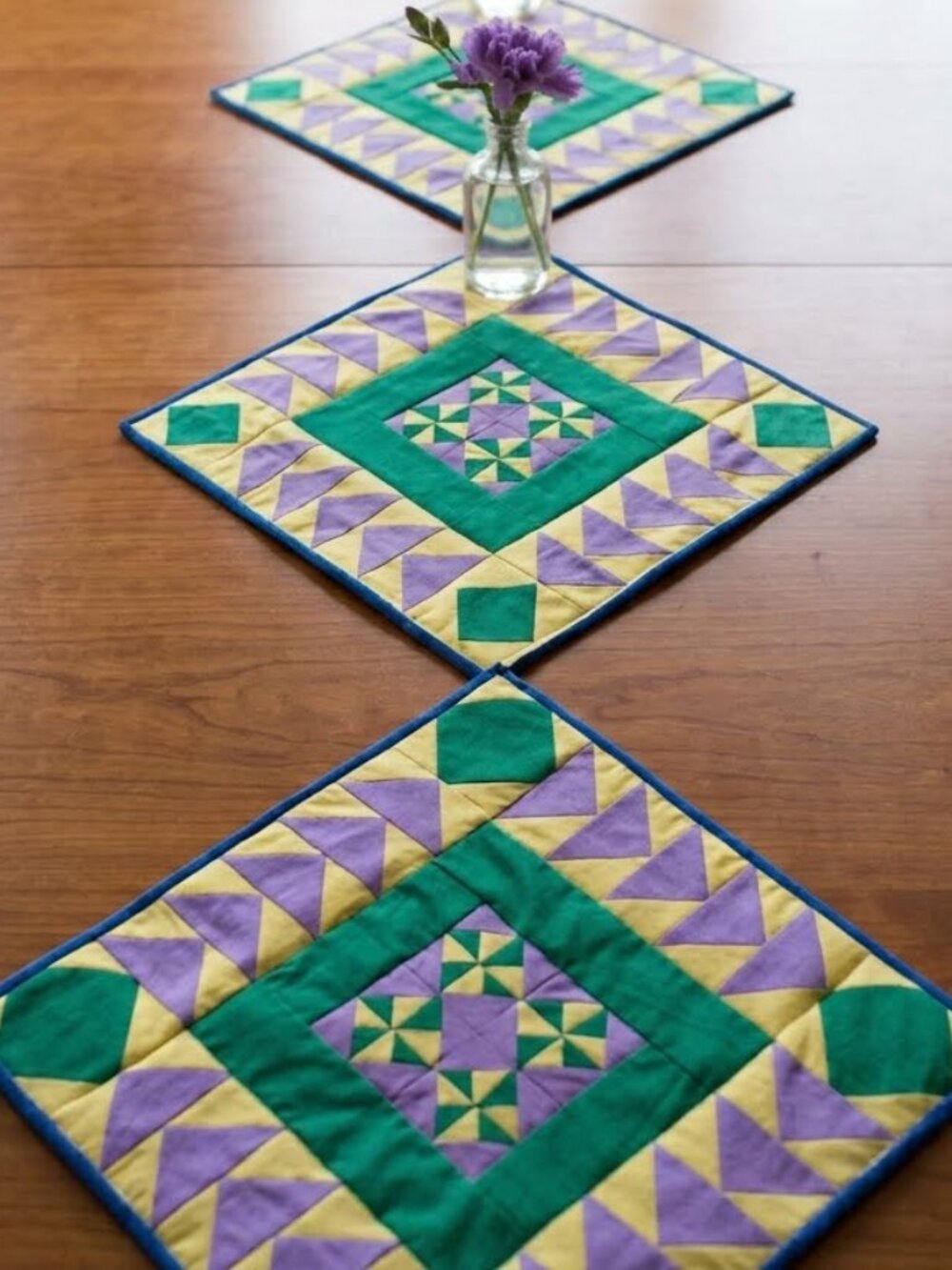 3 Handmade Quilted Placemats Table Toppers Runners Table Linens